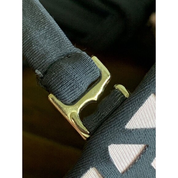 Xhilaration Bikini Top Bandeau Molded Laser Cut Swimsuit Pink Gray Geometric XS - Picture 5 of 9